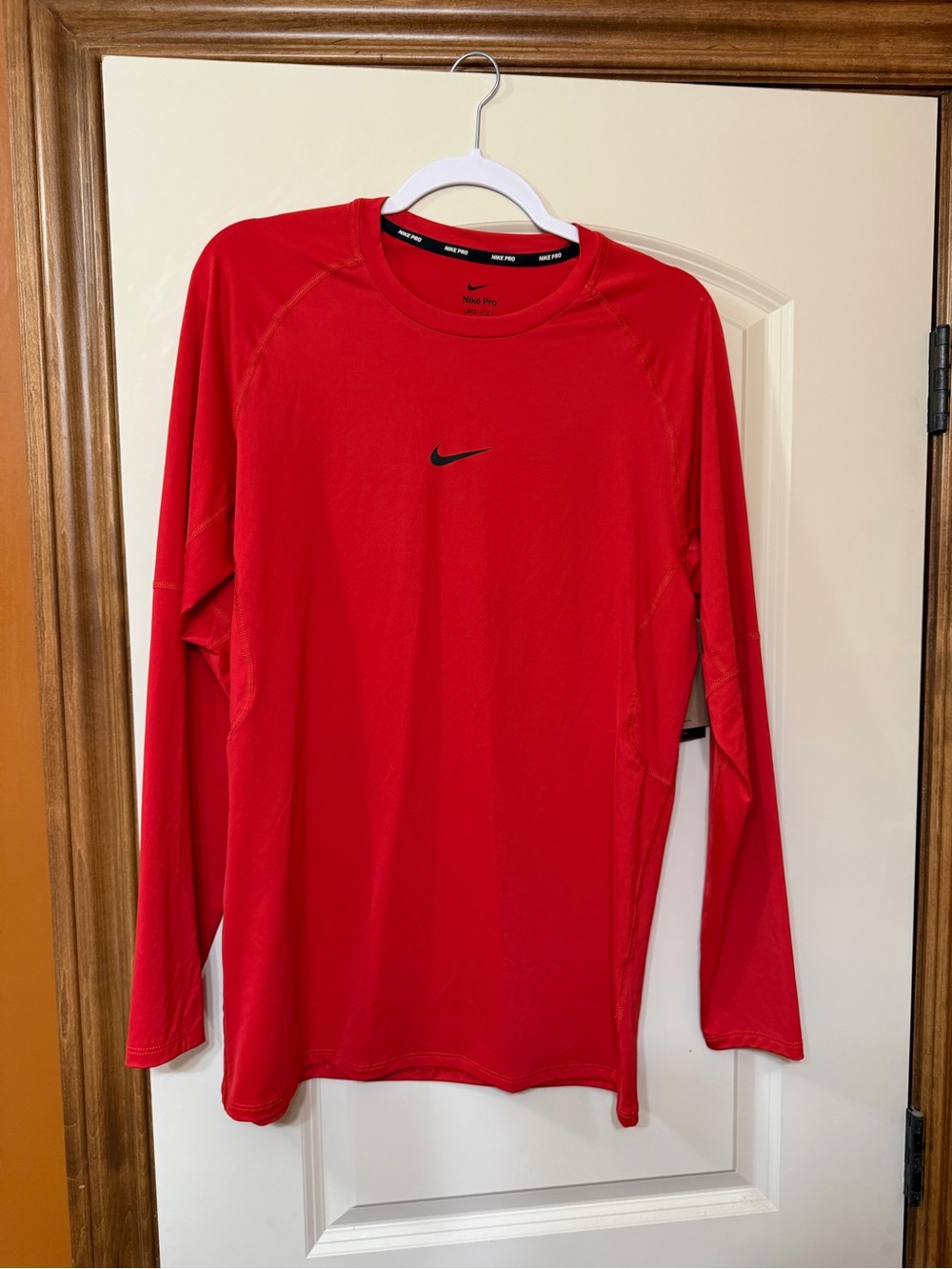 Nike PRO Red Long Sleeve Training Top